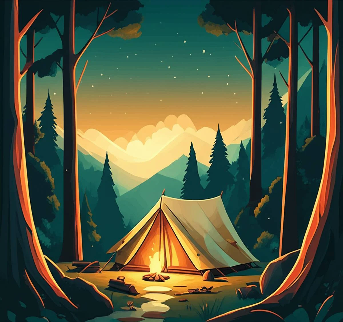 کمپینگ در چادر Tent Camping